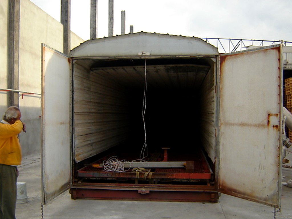 Interior de la cámara de tratamiento térmico