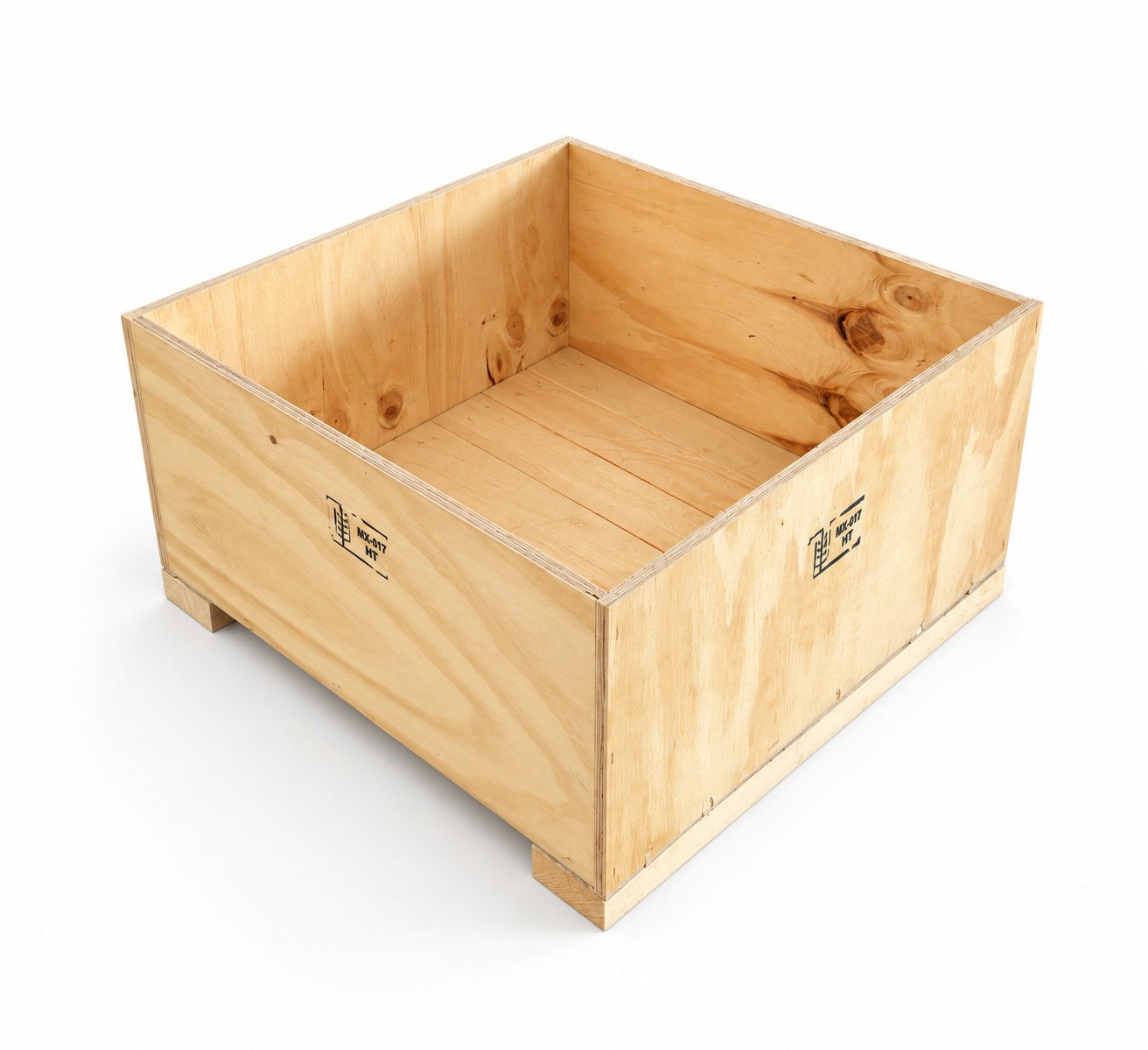Huacal de madera para empaque industrial